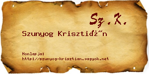 Szunyog Krisztián névjegykártya