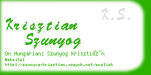 krisztian szunyog business card